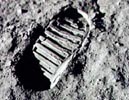 Neil Armstrong's footprint on the moon