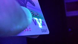 photo of credit card watermark