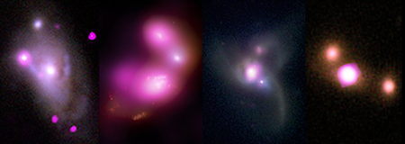 Images of galactic mergers NGC 3341, J1027, J0849 & J1708