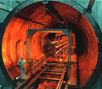 Inside the testing chamber during a thermal bakeout