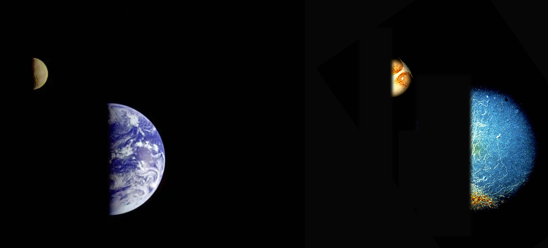 Earth and a double exposure of rat hypothalamus