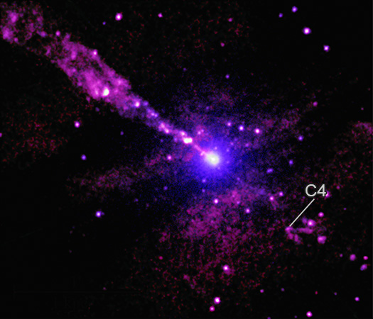 A labeled image of C4 in the Centaurus A galaxy.