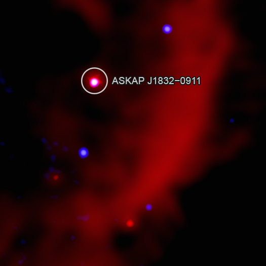 An artist's concept of a planet that has approached too close to a white dwarf and been torn apart by tidal forces from the star.