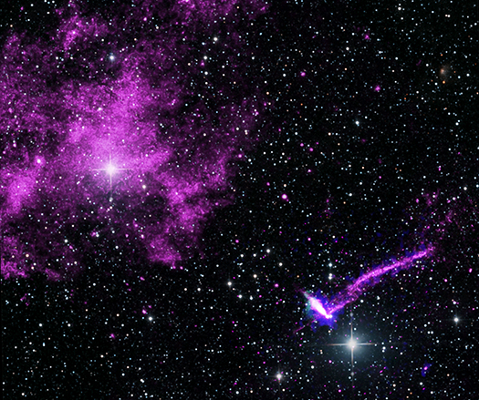 A composite image of  Lighthouse Pulsar (PSR J1101-6101).