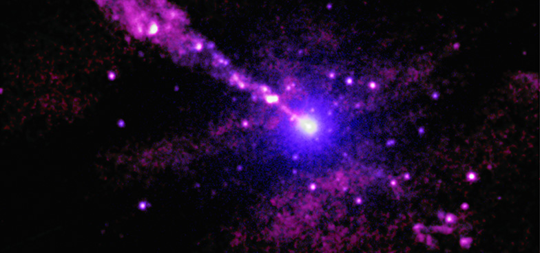 Tour: NASA's Chandra Sees Black Hole Jet Stumble Into Something in the Dark